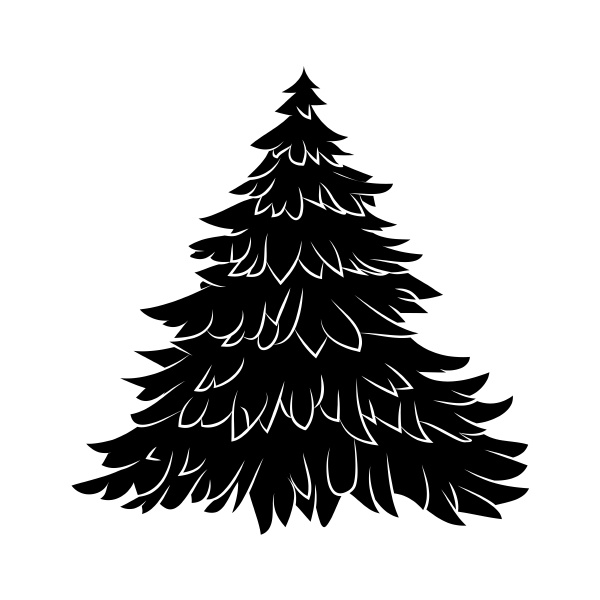 Silueta del árbol de Navidad diseño de dibujos - Foto de archivo #23011441  | Agencia de stock PantherMedia