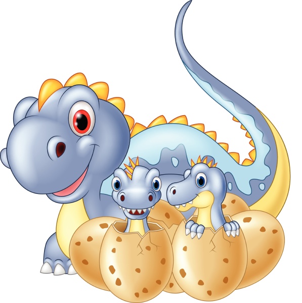 dibujos animados madre feliz y bebé dinosaurio - Foto de archivo #25719673  | Agencia de stock PantherMedia