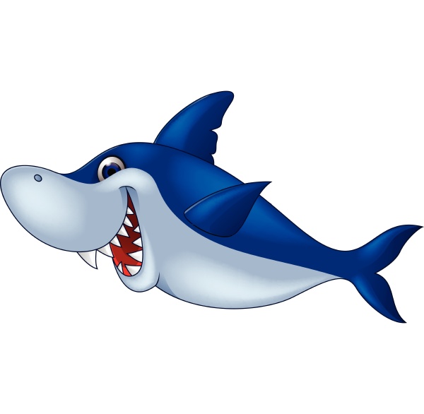divertida caricatura de tiburon