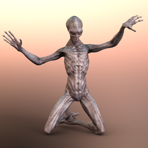 renderizado 3d fantasy alien