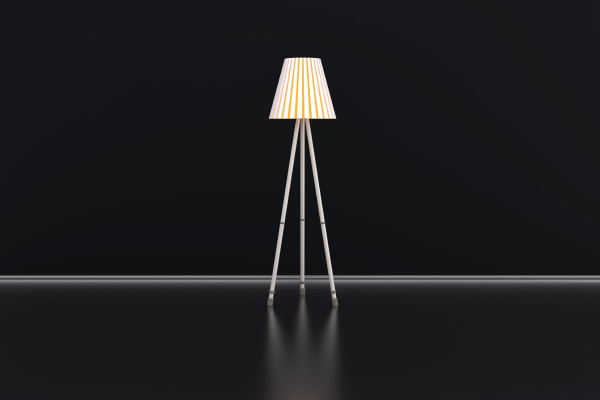 ilustracion en 3d de una lampara