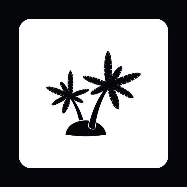 icono, de, palmeras, estilo, sencillo - 30026303