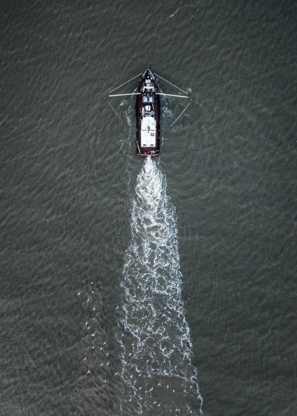 vista aerea de un barco de