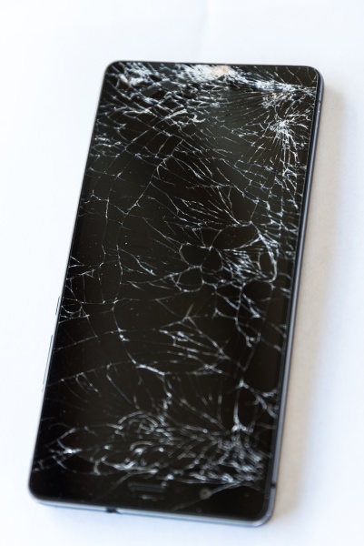 cracked, smartphone, display, , , cell - 30383169