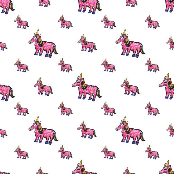 unicornio estilo sketchy motif dibujo patron