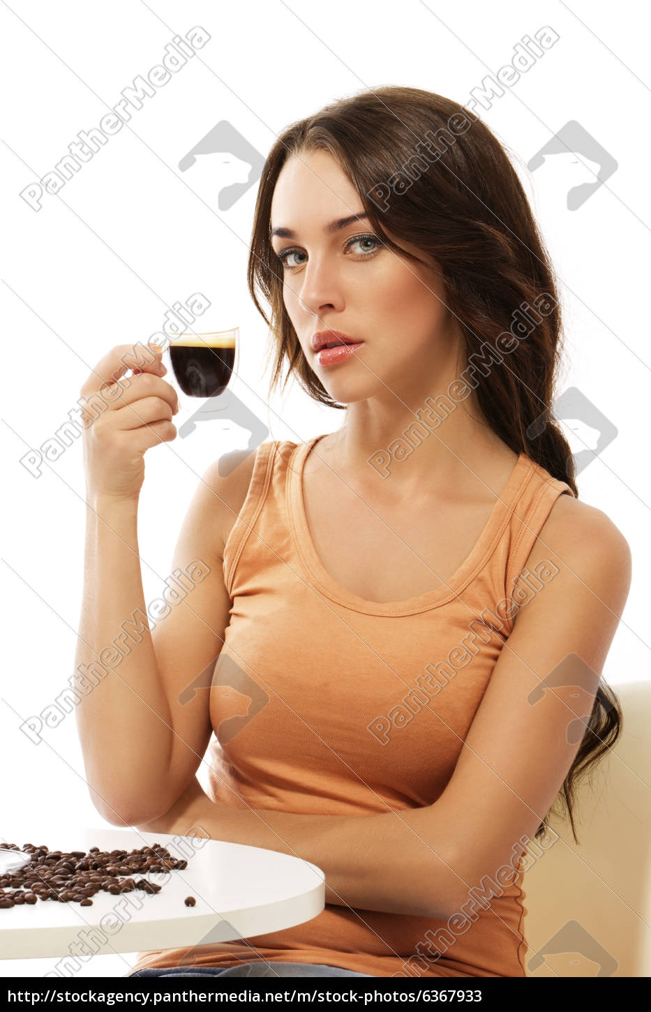 Dos tazas de café espresso imagen de archivo. Imagen de bebida