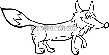 ilustración de dibujos animados de zorro para colorear - Stockphoto  #8724248 | Agencia de stock PantherMedia