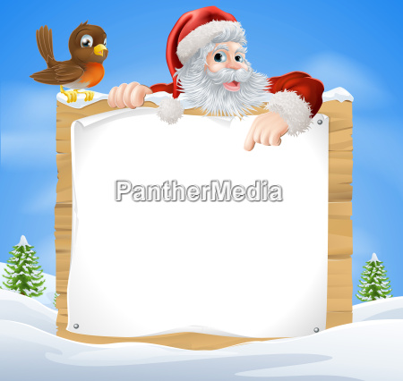 Navidad Escena De Nieve Santa Signo Stockphoto 10310451 Agencia De Stock Panthermedia