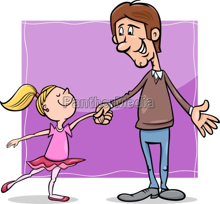 ilustración de dibujos animados padre e hija - Stockphoto #12702026 |  Agencia de stock PantherMedia