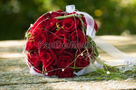 ramo de novia rosas rojas - Stockphoto #14147025 | Agencia de stock  PantherMedia