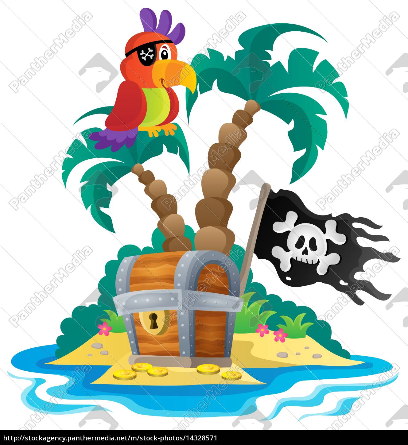 Pequena Isla Pirata Tema 1 Foto De Archivo Agencia De Stock Panthermedia