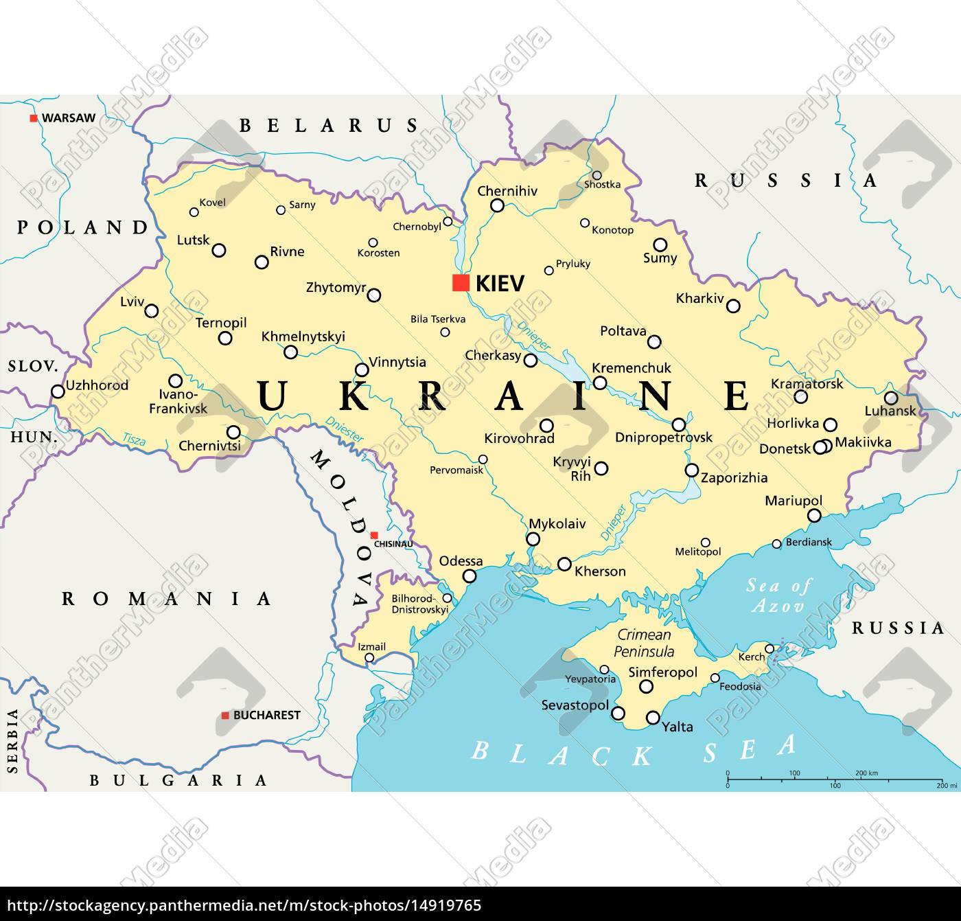 mapa pol tico de ucrania Stockphoto 14919765 