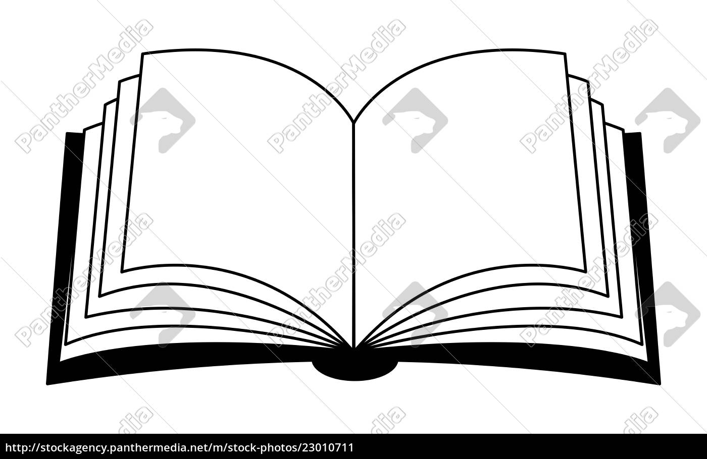 Libro abierto para colorear vector ilustración Vector de stock por  ©AlexanderPokusay 179134024