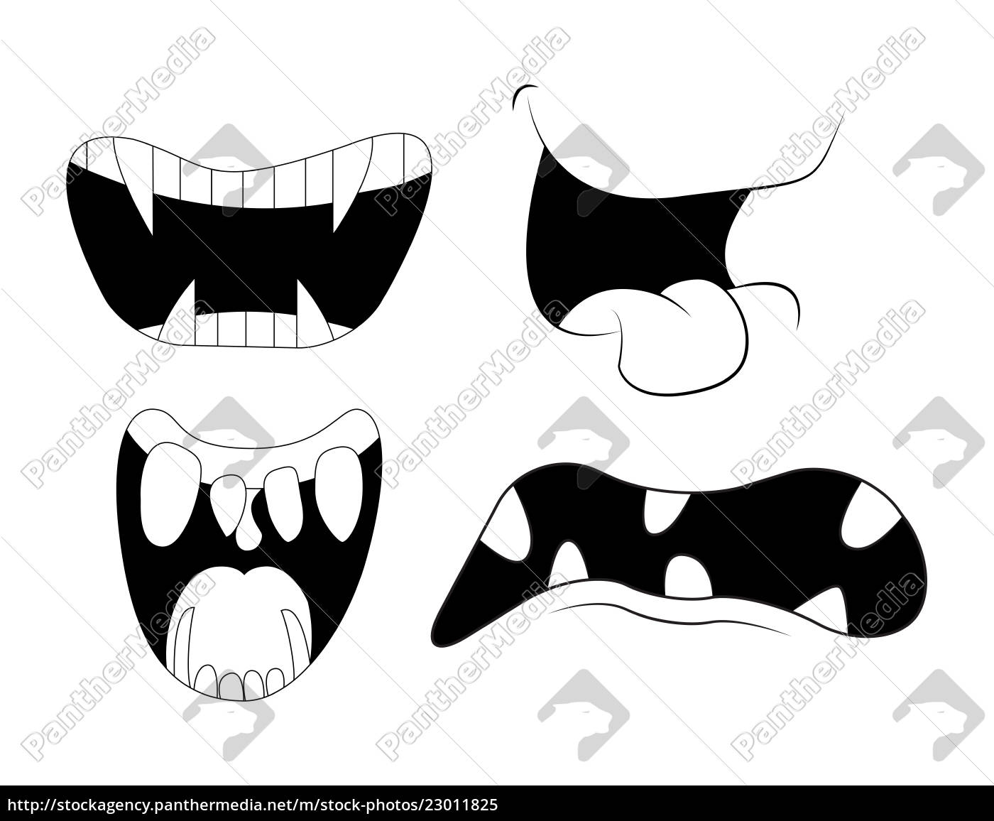 sonrisa de dientes de dibujos animados